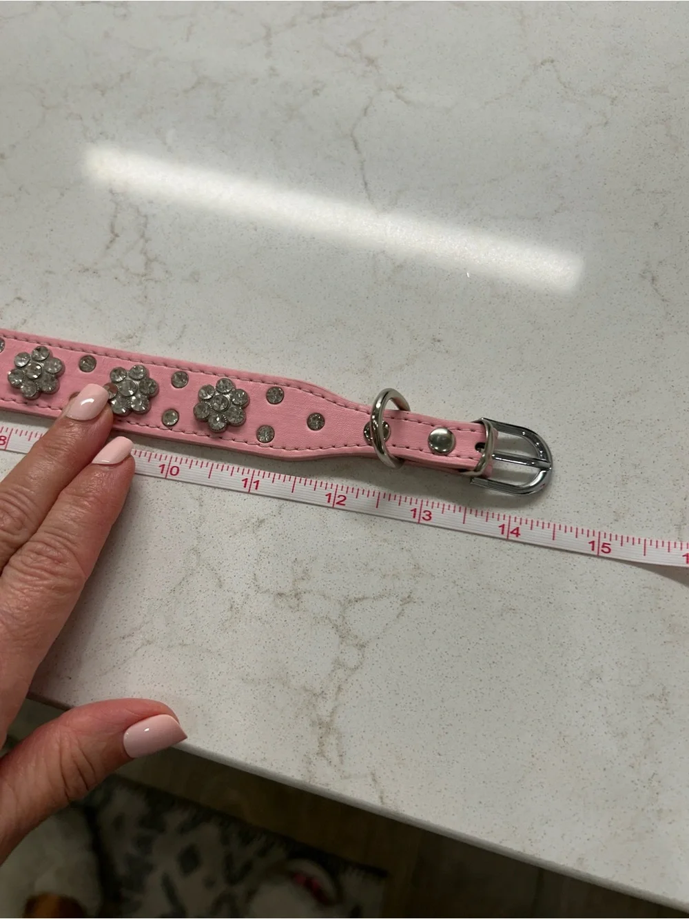 Pink Jeweled Flower Collar 💗
